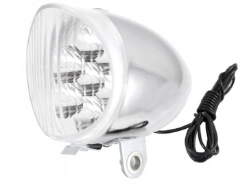 Lampka rowerowa przednia DYNAMO 6V/2.4W RETRO 7LED