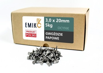 Gwoździe papowe papiaki 3,0x20mm OCYNK Gładkie 5kg - 3x20mm