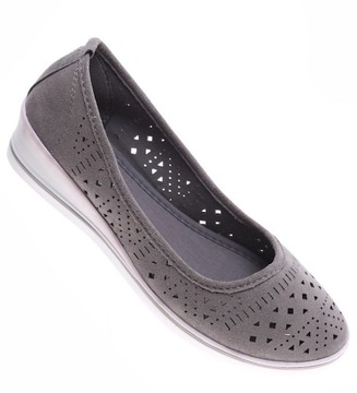 Buty damskie Wkładane ażurowe tenisówki buty sportowe na obcasie 16477