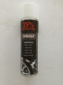 Lakier akrylowy biały połysk Spraila 500 ml