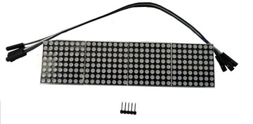 Matryca LED 8x32 czerwona MAX7219 oraz przewody