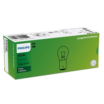 PHILIPS ŻARÓWKA P21W 12V LongLife EcoVision