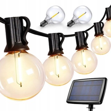 GIRLANDA LAMPKI OGRODOWE SOLARNE LED KULKI 7.6M