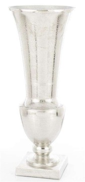Серебряная декоративная высокая ваза-чаша на ножке.