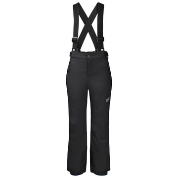 Spodnie narciarskie z szelkami SNOW RIDE PANTS KIDS czarne 92