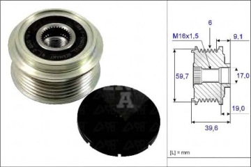 ШКИВ ГЕНЕРАТОРА OPEL 1.7CDTI INA