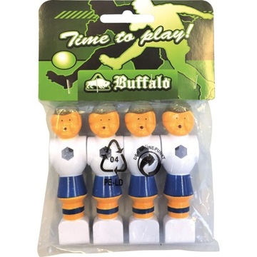 Piłkarzyki Buffalo 16 mm niebiesko-białe 4 szt.