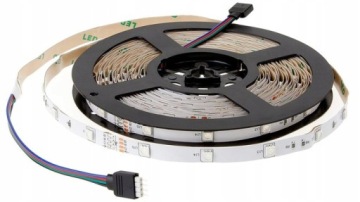 СВЕТОДИОДНАЯ ЛЕНТА RGB, ЦВЕТНАЯ, ВОДОНЕПРОНИЦАЕМАЯ, САМОКЛЕЯЩАЯСЯ, 5М, В КОМПЛЕКТЕ С ДИСТАНЦИОННЫМ УПРАВЛЕНИЕМ