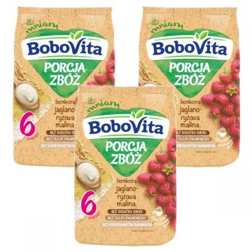 Bobovita Kaszka bezmleczna jaglano-ryżowa 3x170 ml