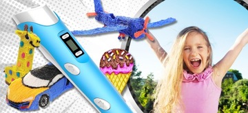 3D 3D -ручка для детей 3D -принтер Magic Pen + вставки 160 метров
