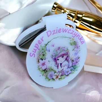 Подарок ЗЕРКАЛО с принтом на День девочек