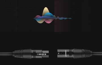UGREEN XLR кабельная розетка 3 м с металлическими вилками