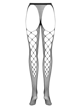 S233 Tights garter stocking czarne kabaretki S/M/L