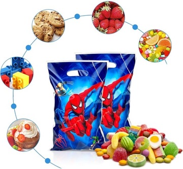 ПАКЕТЫ НА ДЕНЬ РОЖДЕНИЯ ДЛЯ ПОДАРКОВ СЛАДОСТИ ЧЕЛОВЕК-ПАУК РОСОМАХА 10 ШТ.