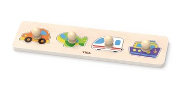 Drewniane puzzle z uchwytami transport Viga 44534
