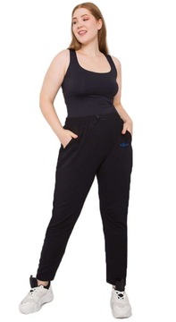 CIEPŁE dresy Spodnie damskie DRESOWE stal. 5547 L