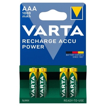 Akumulatorek VARTA 1000mAh R3 4szt Ready To Use