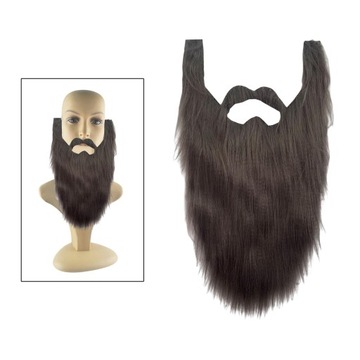 Akcesoria do kostiumów z długą brodą Dla dorosłych dzieci Halloween Wąsy w kolorze szarym