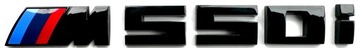 BMW G30 M550I ZNAK LOGO ZNAKY NÁPIS ČERNÁ