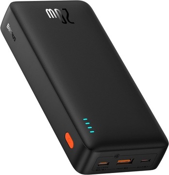 PowerBank 20000mAh Szybkie Ładowanie 20W PD QC USB-C Czarny Baseus