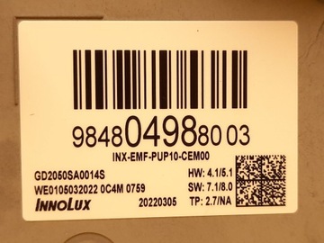 OPEL ASTRA L VI 6 PŘÍSTROJOVÁ DESKA BUDÍKY 9848049880 9842958580