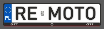 Рамки номерного знака VOLKSWAGEN VW GTI Гель 2 шт.