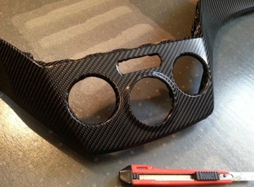 2x УГЛЕРОДНАЯ ФОЛЬГА 5D ЧЕРНЫЙ ШПОН 150x50 КАРБОН