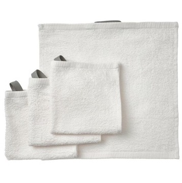 IKEA ręcznik frotte DIMFORSEN 30x30 biały 4szt