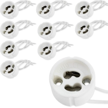 10x Gniazdo przyłączeniowe GU10 Oprawka do Żarówki LED OPRAWA KOSTKA ZŁĄCZE