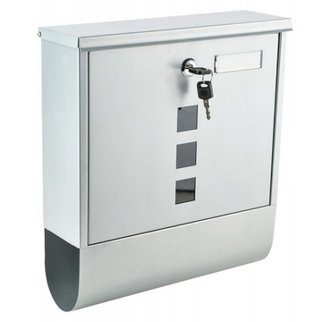ПОЧТОВЫЙ ЯЩИК ДЛЯ ПИСЬМО ГАЗЕТЫ ЛИСТОВКИ СТАЛЬ 2X КЛЮЧ ОКНО СЕРЕБРЯНЫЙ