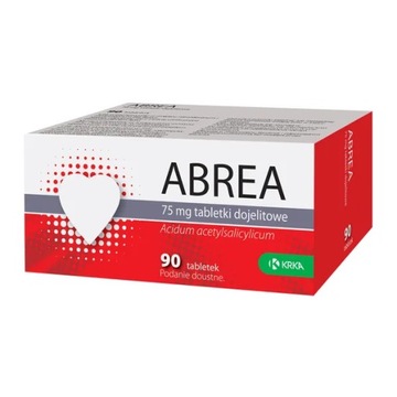 Abrea 75 mg 90 tabletek zakrzepy