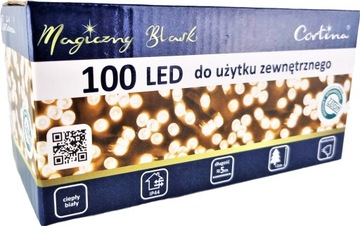 РОЖДЕСТВЕНСКИЕ ОГНИ 100 СВЕТОДИОДОВ БЕЛЫЕ НАРУЖНЫЕ ОГНИ В ПОМЕЩЕНИИ РОЖДЕСТВЕНСКИЕ ОГНИ