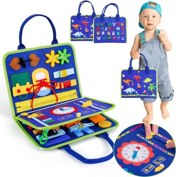 ZABAWKA BUSY BOARD MONTESSORI, ZABAWKI PODRÓŻNE