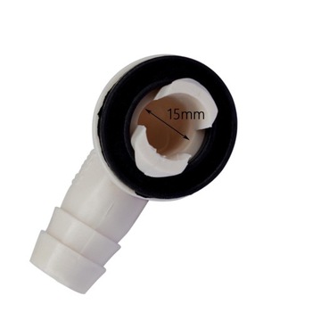 Соединитель сливного шланга Легко устанавливаемый аксессуар с резиновым кольцевым коленом диаметром 15 мм.