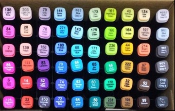 Спиртовые маркеры двухсторонние DecoTime TWIN 40 штук в кассете № 120-252