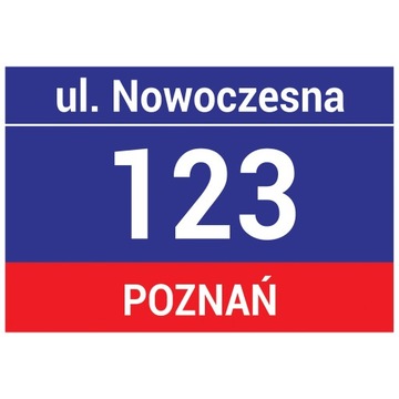 tabliczka tablica adresowa numer domu 32x21