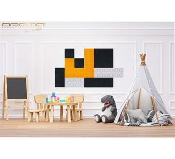 Akustyczny panel DECOR pianka 25x25cm gr. 7cm KLOCEK dekorowany atesty