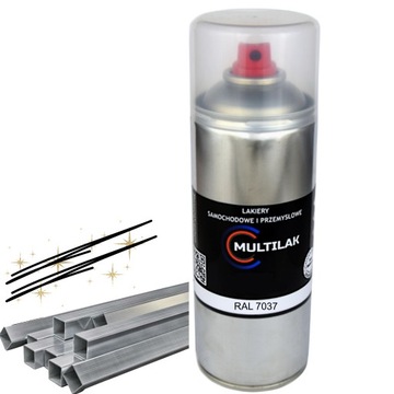 Lakier farba w sprayu do aluminium RAL 7037 Półmat
