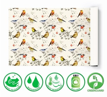 Коврик защитный для офиса 120х60 Pastel Birds