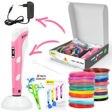 3D-ПРИНТЕР 3D-РУЧКА 2-ГО ПОКОЛЕНИЯ НАБОР 200M РОЗОВЫЙ КАРТРИДЖ XTECH