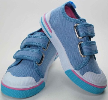 NIEBIESKIE trampki z jednorożcem na rzepy r 27