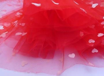 SPÓDNICZKA TIULOWA SPÓDNICA TUTU 30 cm SERDUSZKA