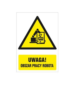40szt NAKLEJKI Naklejka Obszar Pracy Robota 74x105