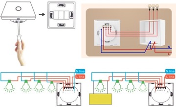 Настенный стеклянный выключатель WI-FI Smart TUYA, двойной белый