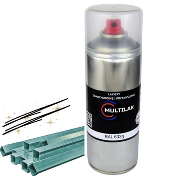 Lakier farba w sprayu do aluminium RAL 6033 Półmat