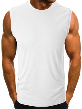 KOSZULKA MĘSKA TANK TOP NA RAMIĄCZKACH GŁADKA