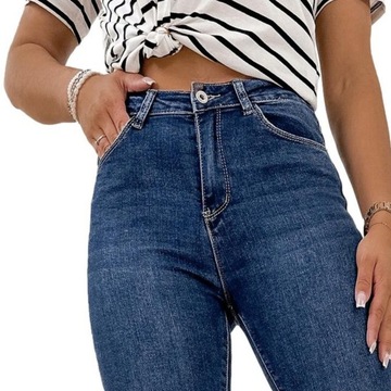 Spodnie Damskie Jeans Wysoki Stan Wyszczuplające rurki TRANG JEANS Rozm. 36