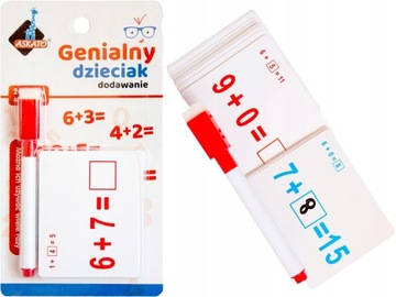 FISZKI MATEMATYCZNE - DODAWANIE GENIALNY DZIECIAK