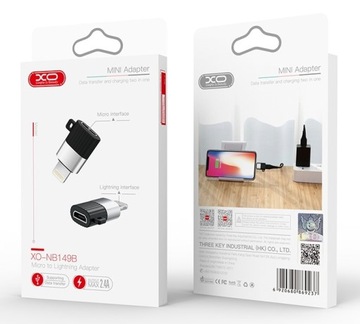 XO adapter przejściówka NB149-C USB-C - microUSB czarny