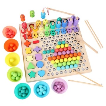 DREWNIANA LOGARYTMICZNA TABLICA MONTESSORI